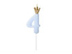 Picture of CANDLE CROWN LIGHT BLUE NUMBER 4